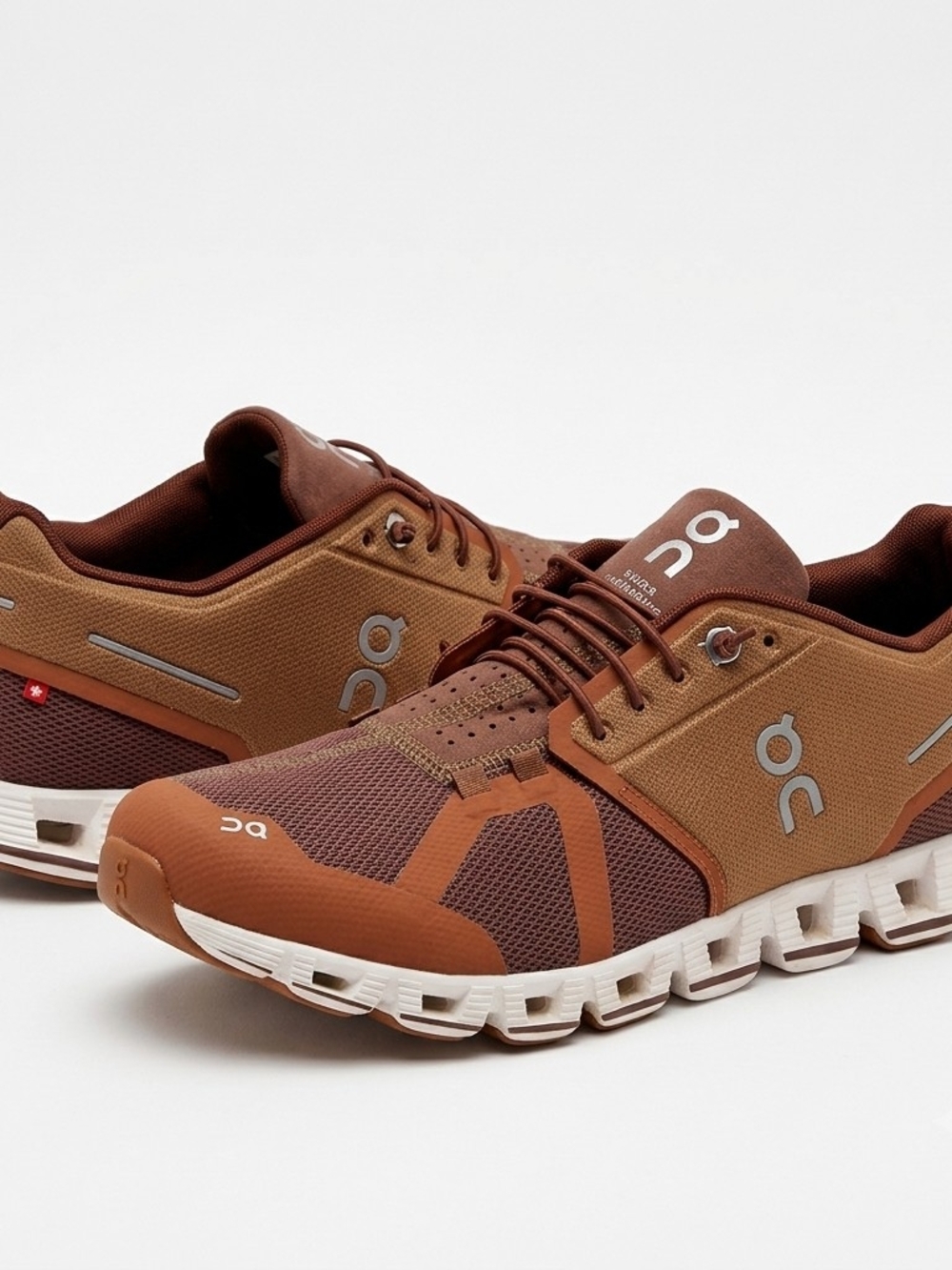 On Running Men's Cloud Sneakers in Brown and Tan Size 11.5